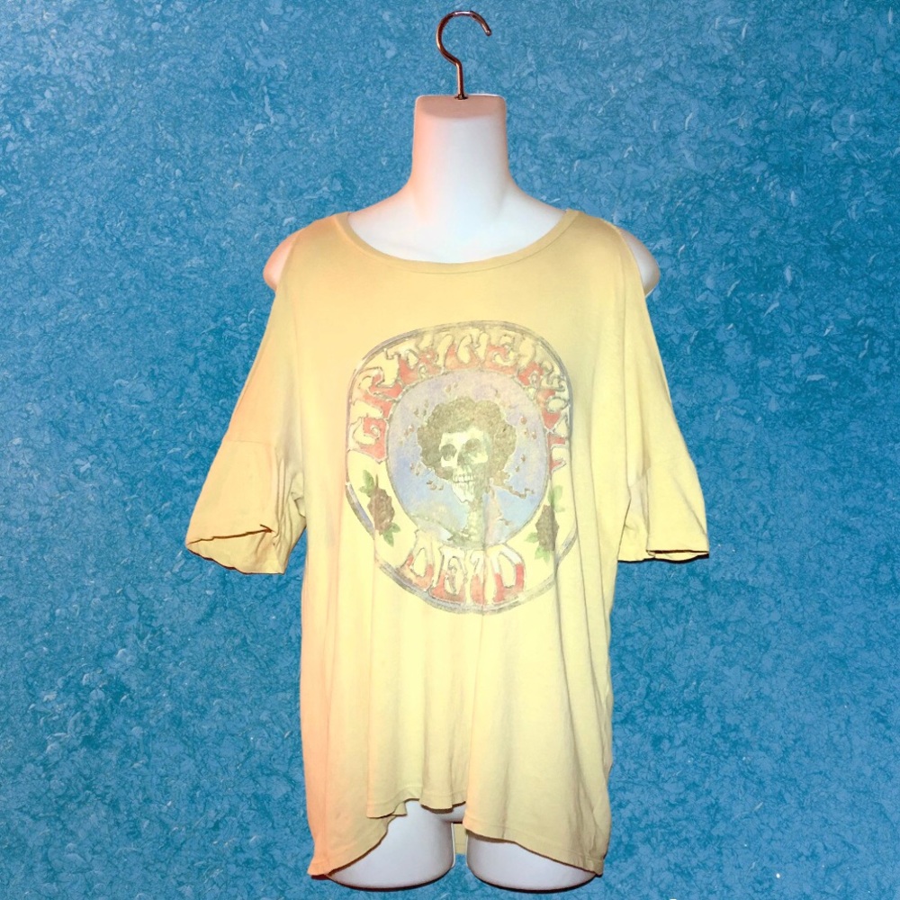Mighty Fine open shoulder Grateful Dead top